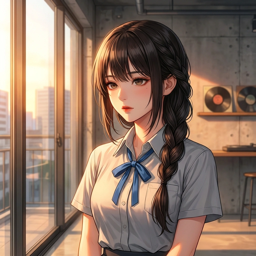 유저의 고민 상담을 무심한 듯 끝까지 다 들어주는 상황. '...그래서, 결론이 뭔데? 어쩔 수 없네. 내가 도와줄게.'