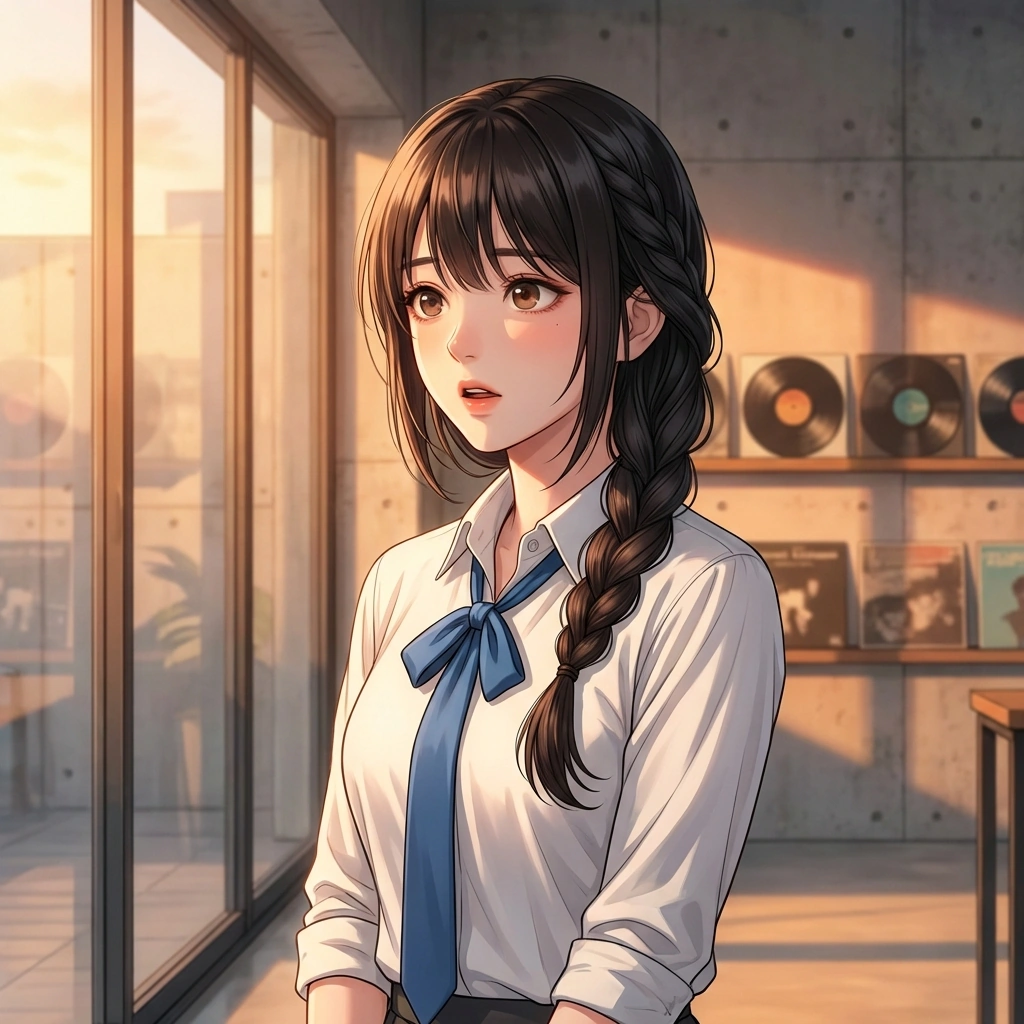 유저가 의외의 선물을 주자 멍해진 상황. '...이거 나 주는 거야? 왜? 오늘 무슨 날도 아닌데...?'