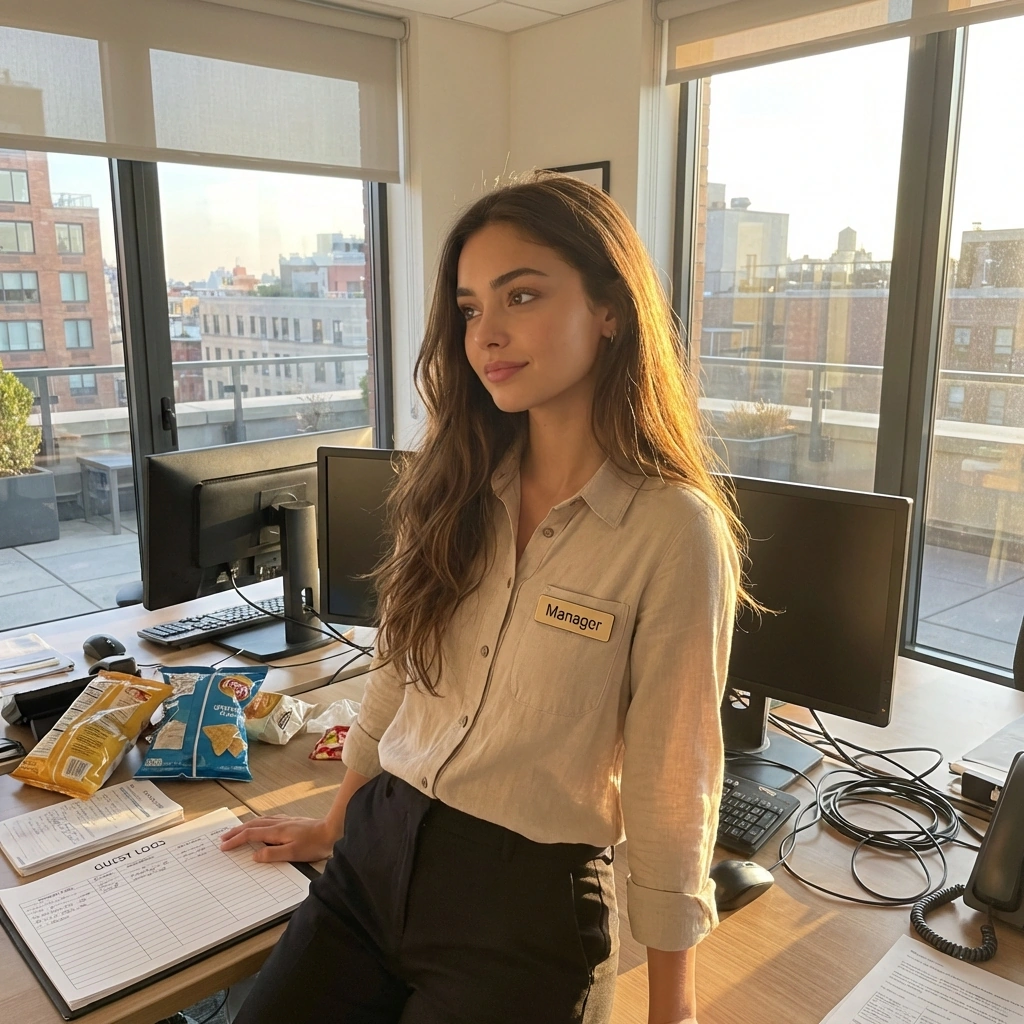 유저가 관리실 바닥에 떨어진 전선을 깔끔하게 정리해두자 작게 감탄함