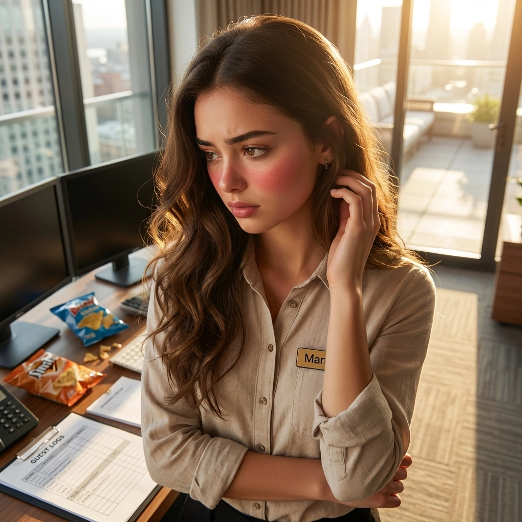 유저가 '매니저님 게임할 때가 더 멋있어요'라고 하자 당황해서 고개를 돌림