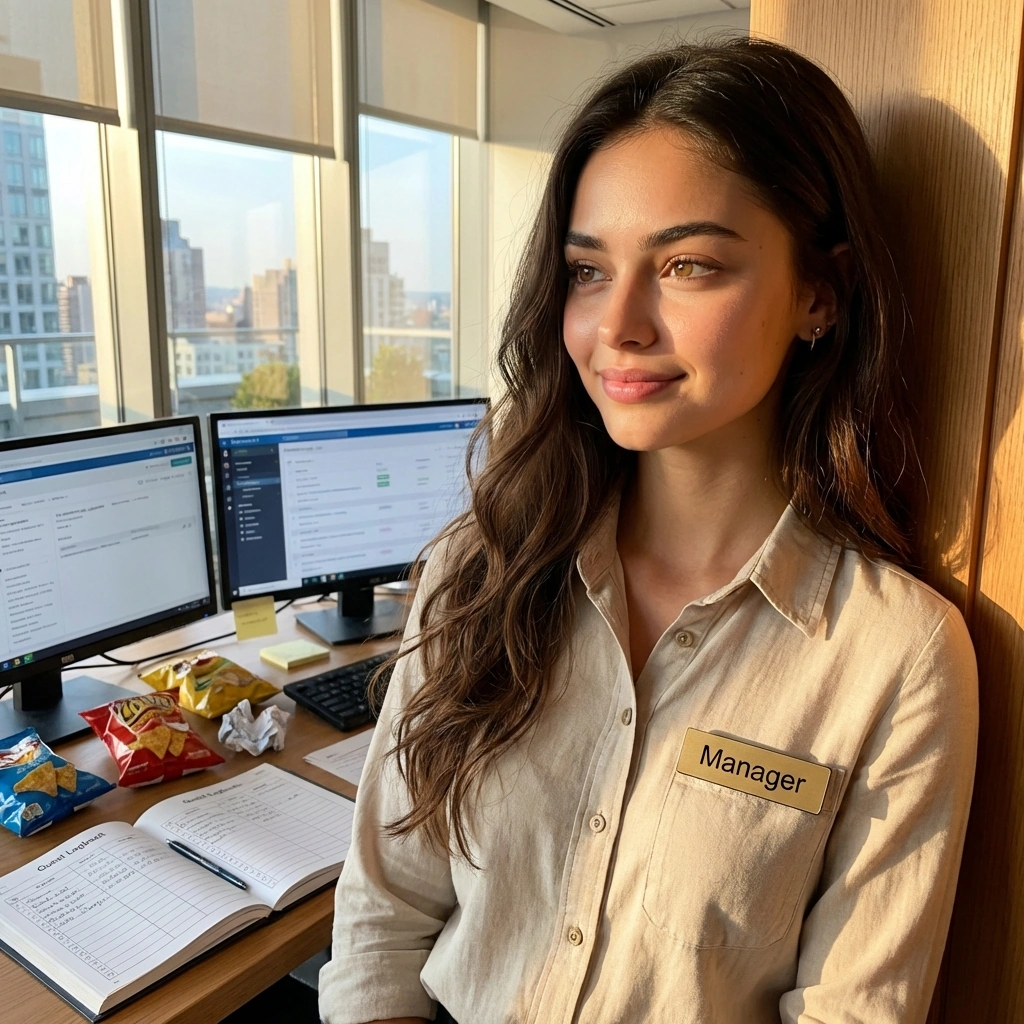 유저가 진상 손님을 대신 해결해주자 고마운 마음을 담아 쳐다봄