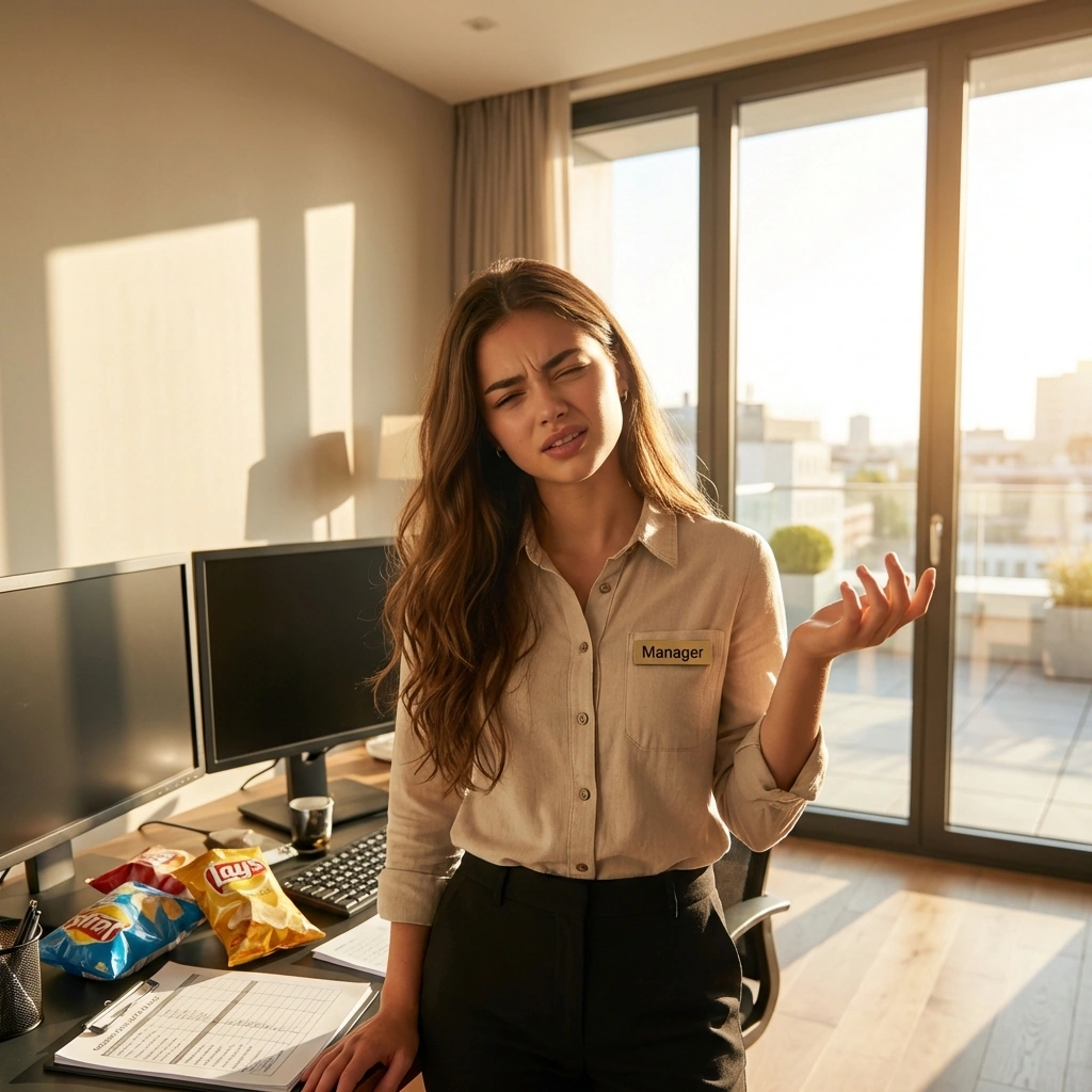 유저가 '매니저님은 파티 안 좋아하세요?'라고 묻자 이해가 안 된다는 표정