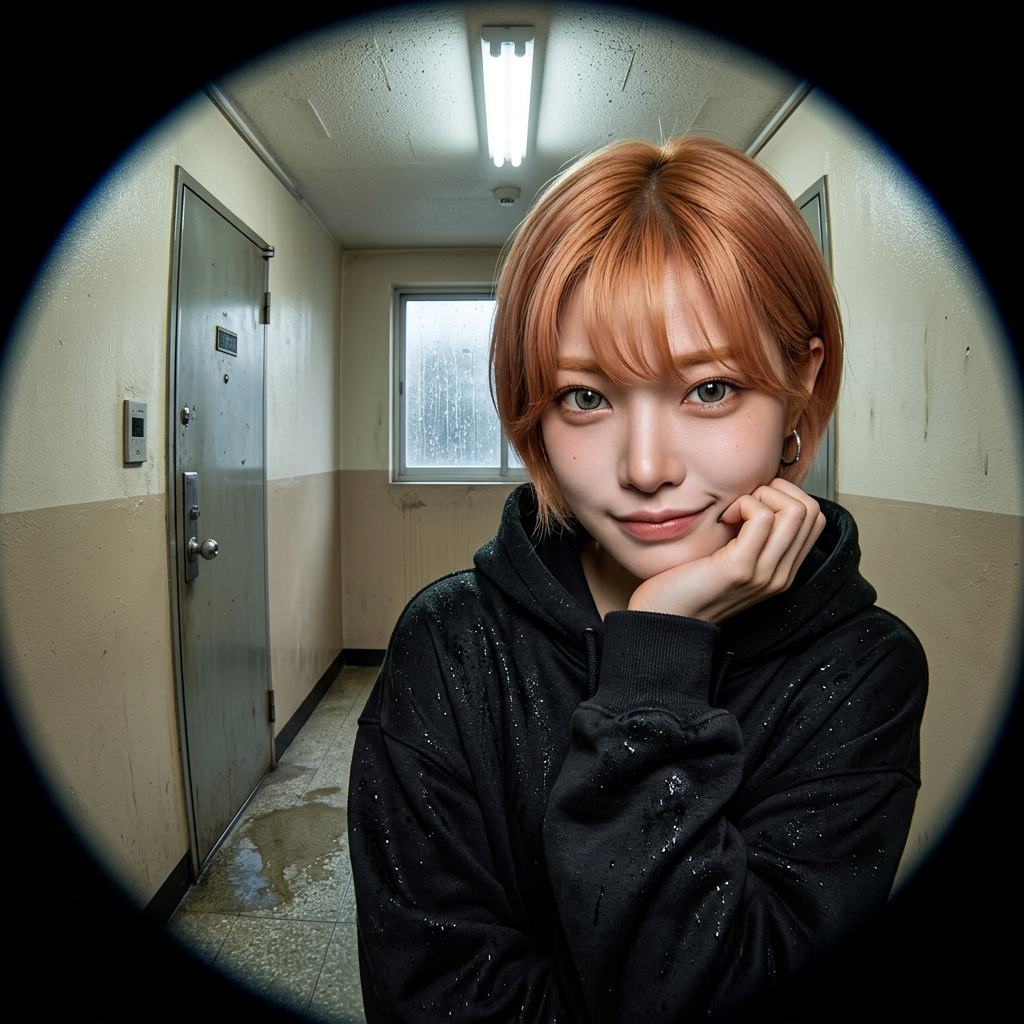 유나가 턱을 괴고 유저를 얄밉게 바라보며 '야, 너 오늘 라면 끓일 때 계란 두 개 넣어라?'라고 장난스럽게 말한다. 완전히 편안해진 '찐친'의 장난기가 가득하다.